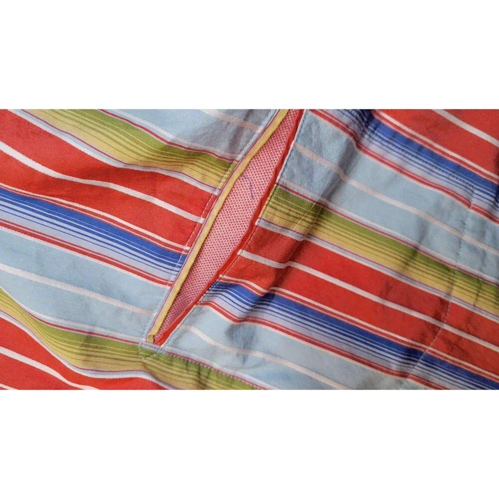 Tommy Bahama Cotton Silk Striped Button Down Shirt Men's XL Long Sleeve Beach